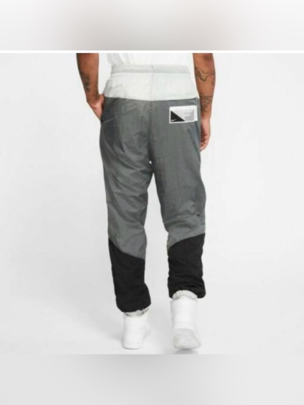 Nike Flight Series Basketball Track Pants Joggers Gray Drawstring Mesh Lined XL